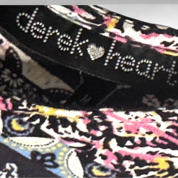 Derek 🖤 Heart - Black and Pink Patterned Dress - Juniors Medium - Picture 4 of 4